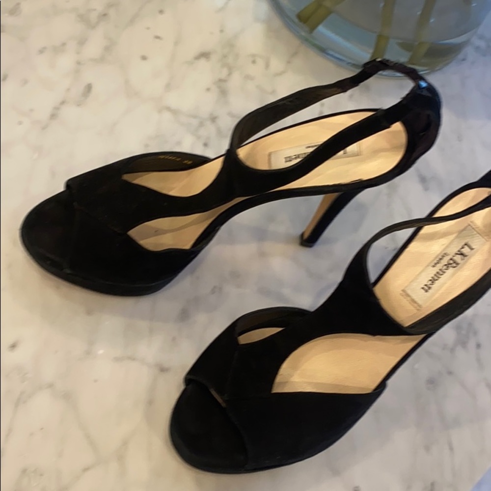 Brand new- never worn LK Bennet suede black heels